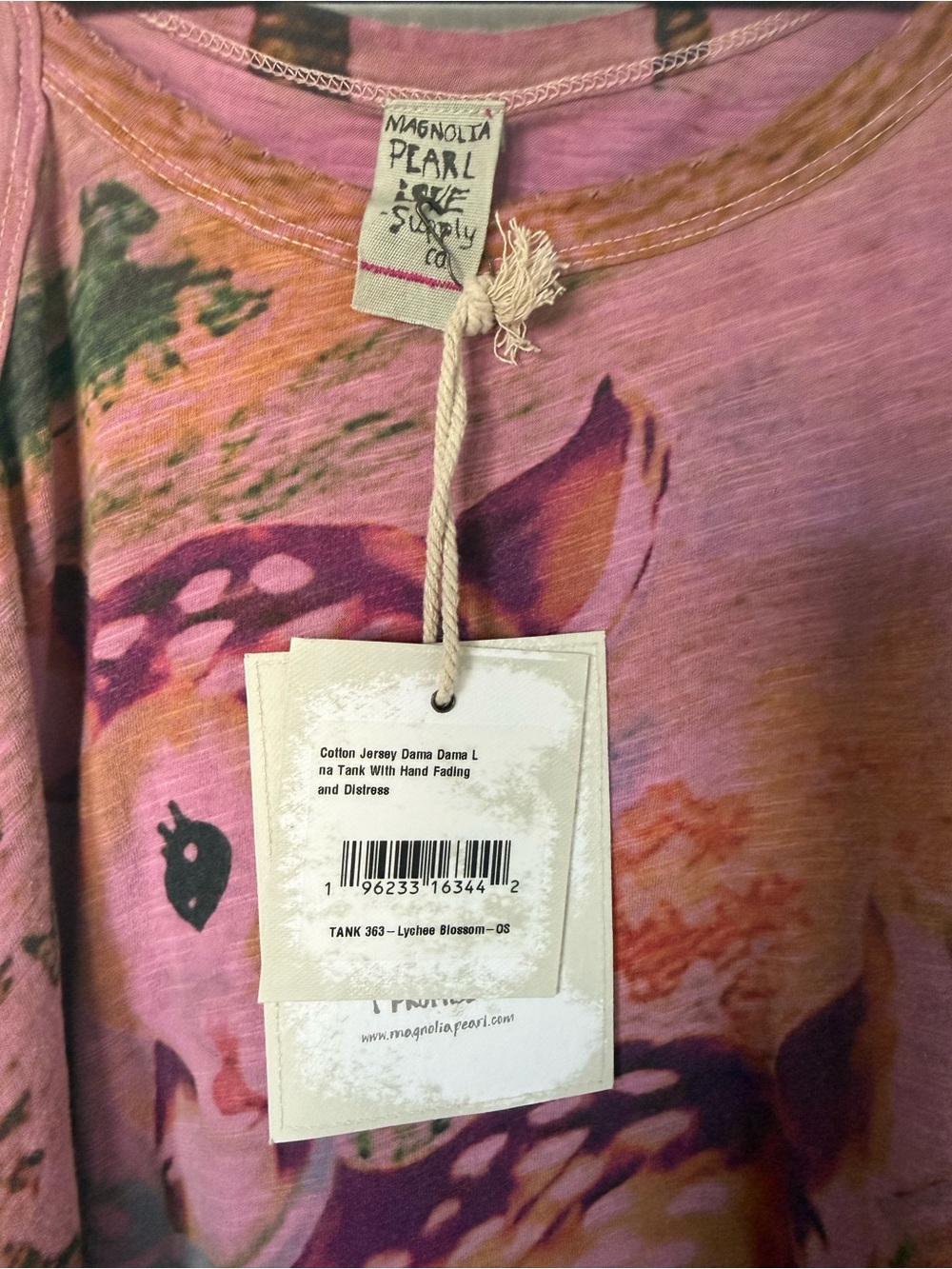 Magnolia Pearl Pink Floral Deer Dama Print Tank - Picture 4 of 9